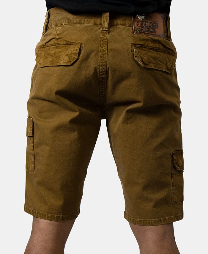 Heritage America Men's Khaki Cargo Shorts - Macy's