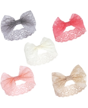 Hudson Baby Girl Lace Headbands 5-Pack