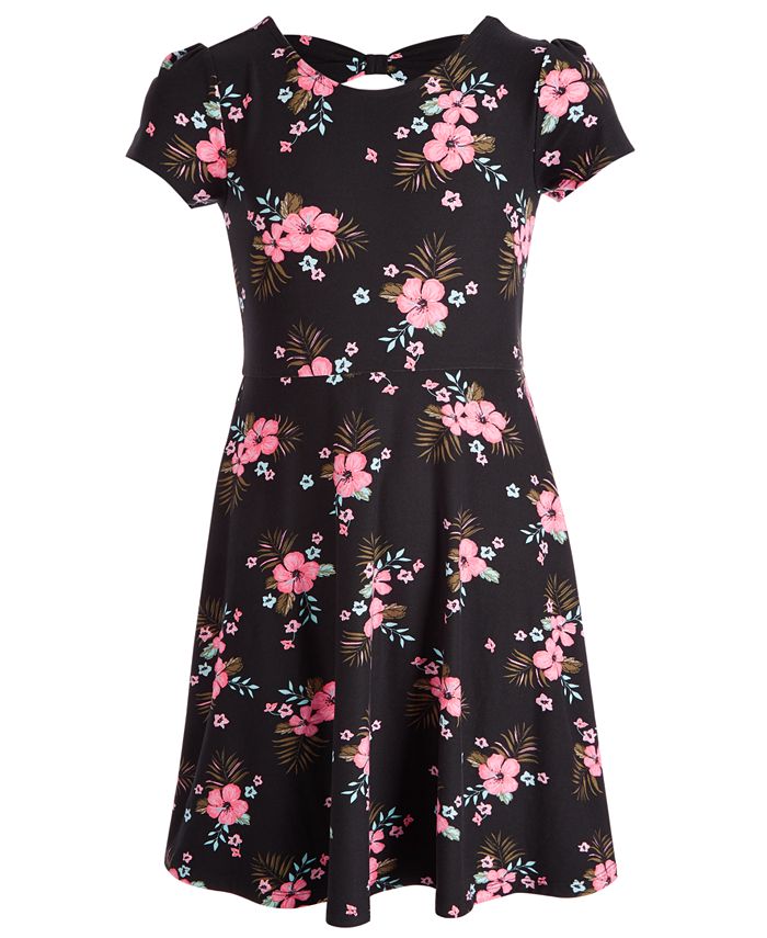 Epic Threads Big Girls Floral-Print Bow-Back Dress, Created for Macy's ...