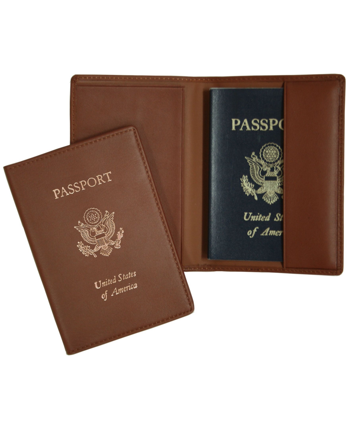 Men's Royce New York Foil Stamped Rfid Blocking Passport Case - Tan