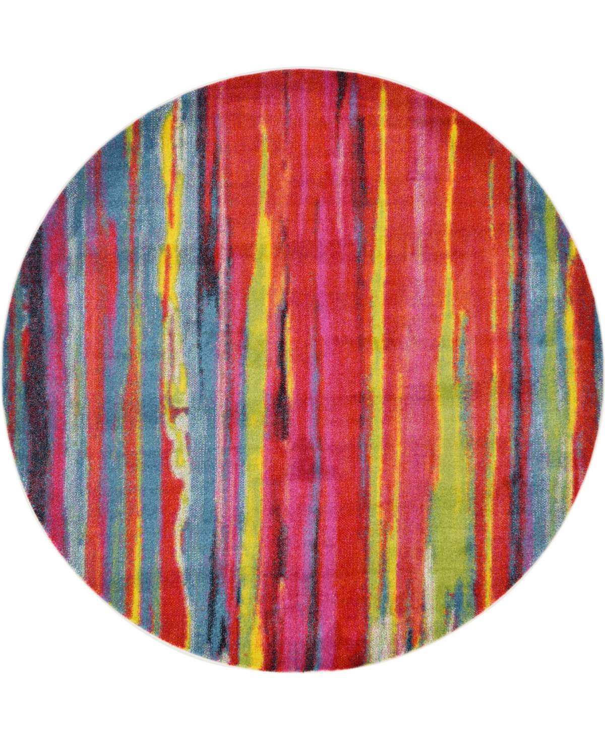 Bayshore Home Pari Par7 Multi 8' x 8' Round Area Rug - Multi