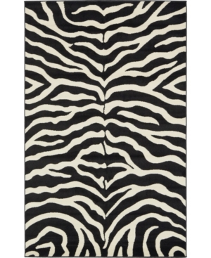 Bridgeport Home Maasai Mss5 Black 5' x 8' Area Rug
