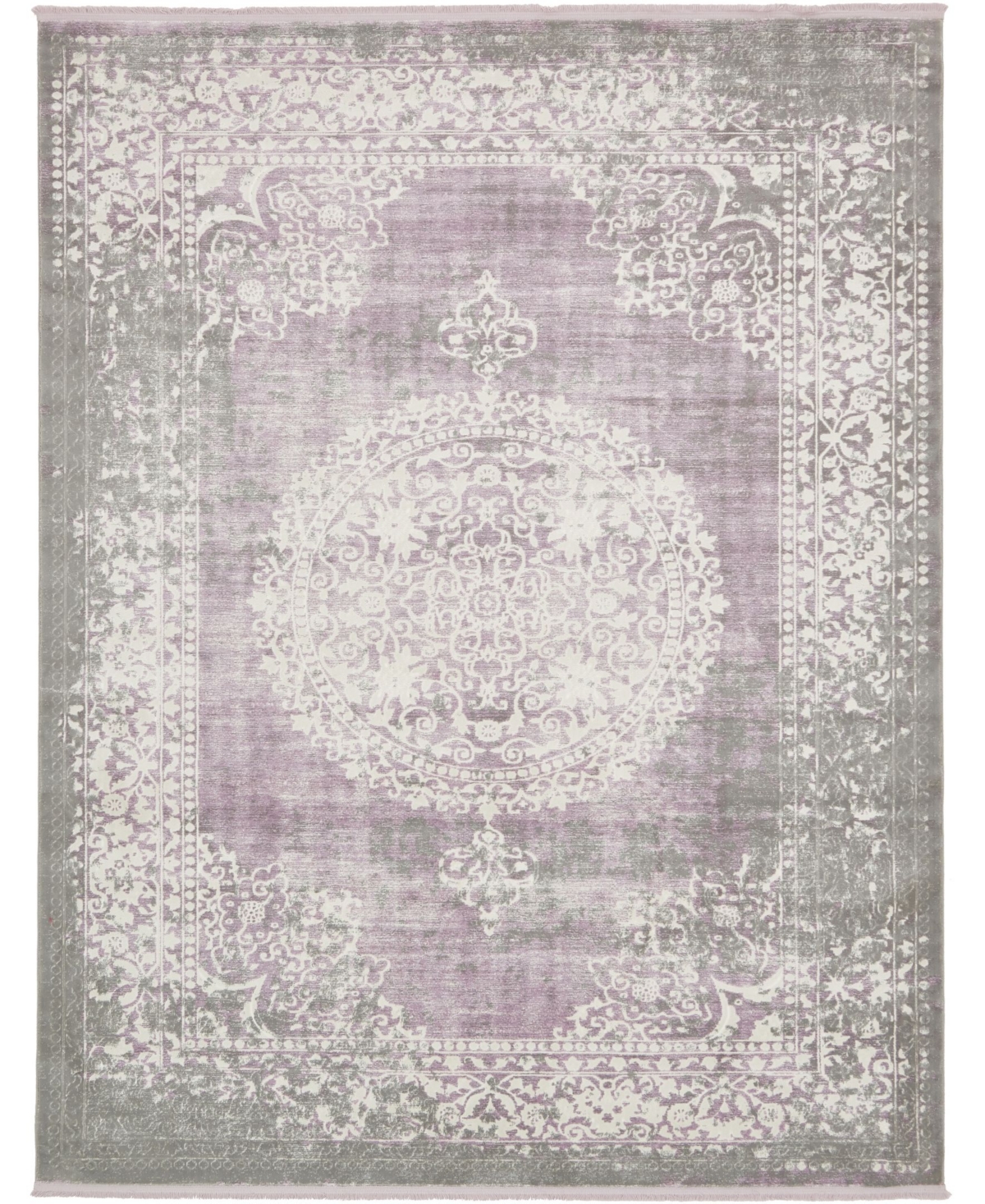 Bayshore Home Norston Nor4 8' x 10' Area Rug - Purple