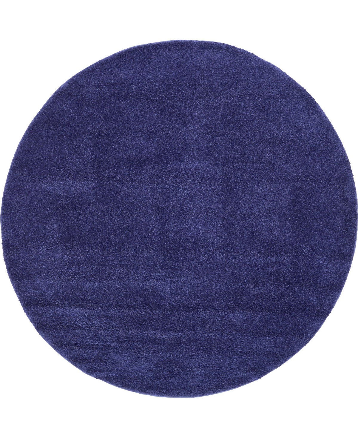 Bayshore Home Uno Uno1 8' x 8' Round Area Rug - Navy Blue