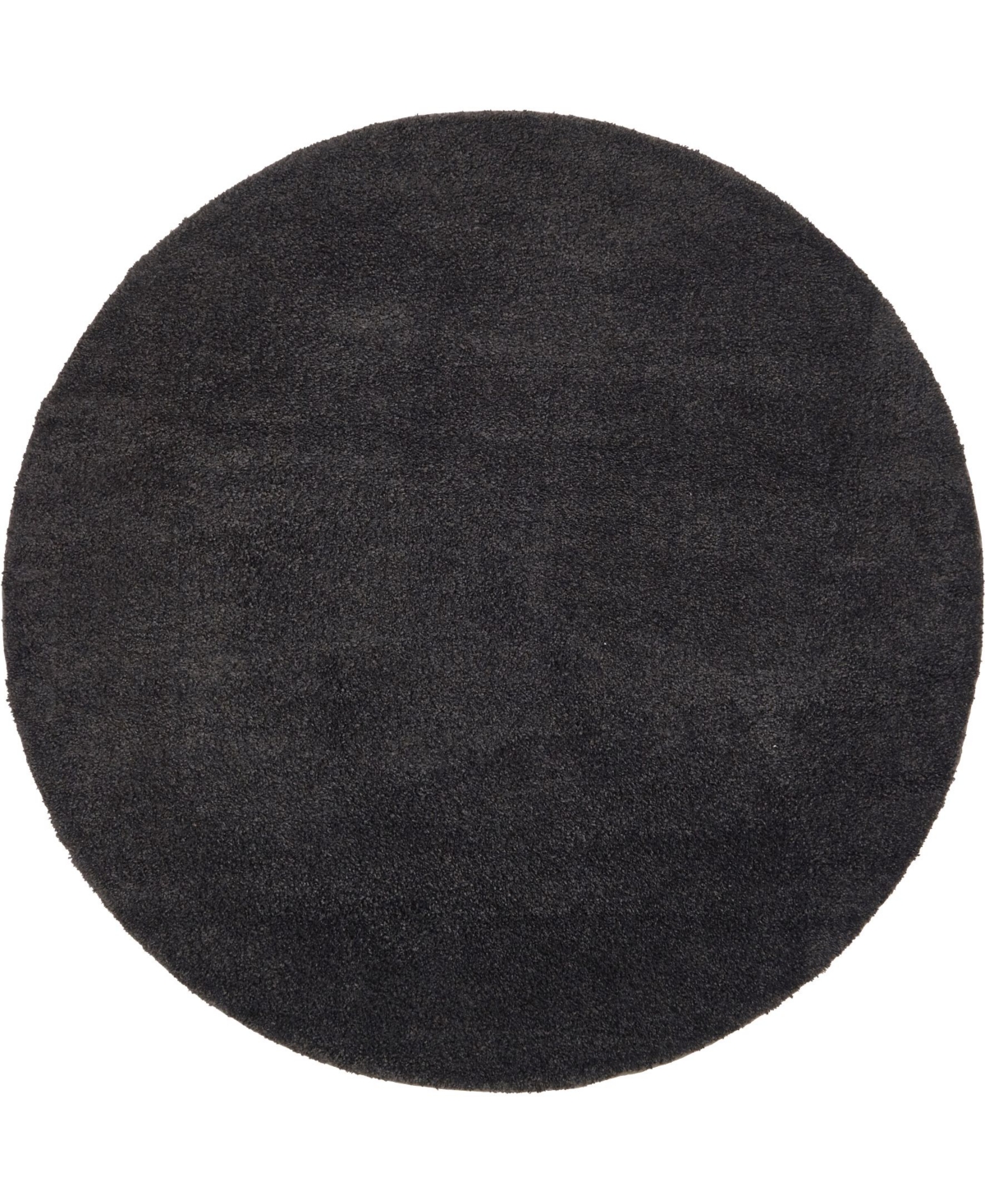 Bayshore Home Uno Uno1 8' x 8' Round Area Rug - Charcoal