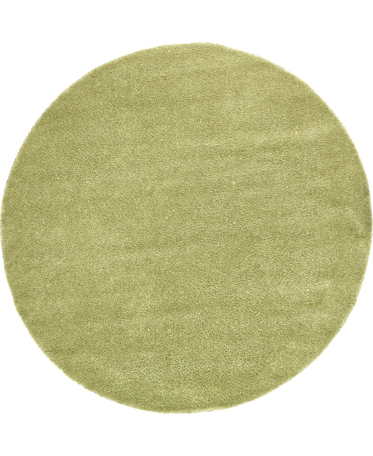 Bayshore Home Uno Uno1 8' x 8' Round Area Rug - Light Green