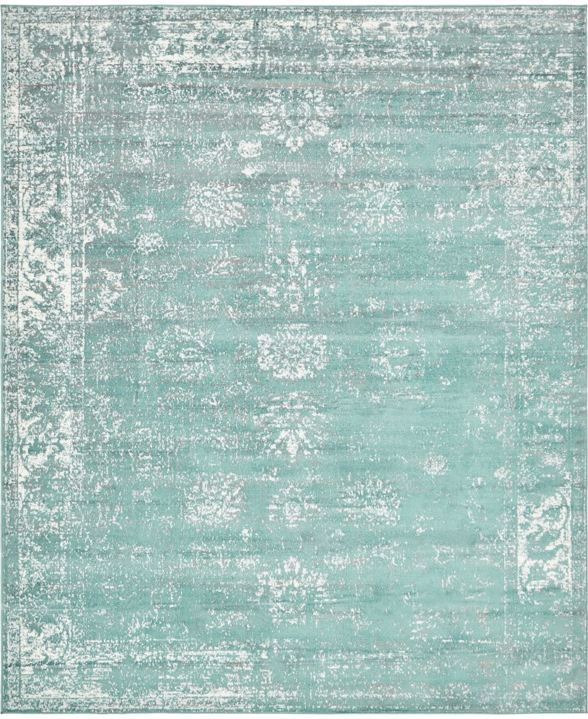 Bayshore Home Basha Bas1 Turquoise 8' x 10' Area Rug - Turquoise