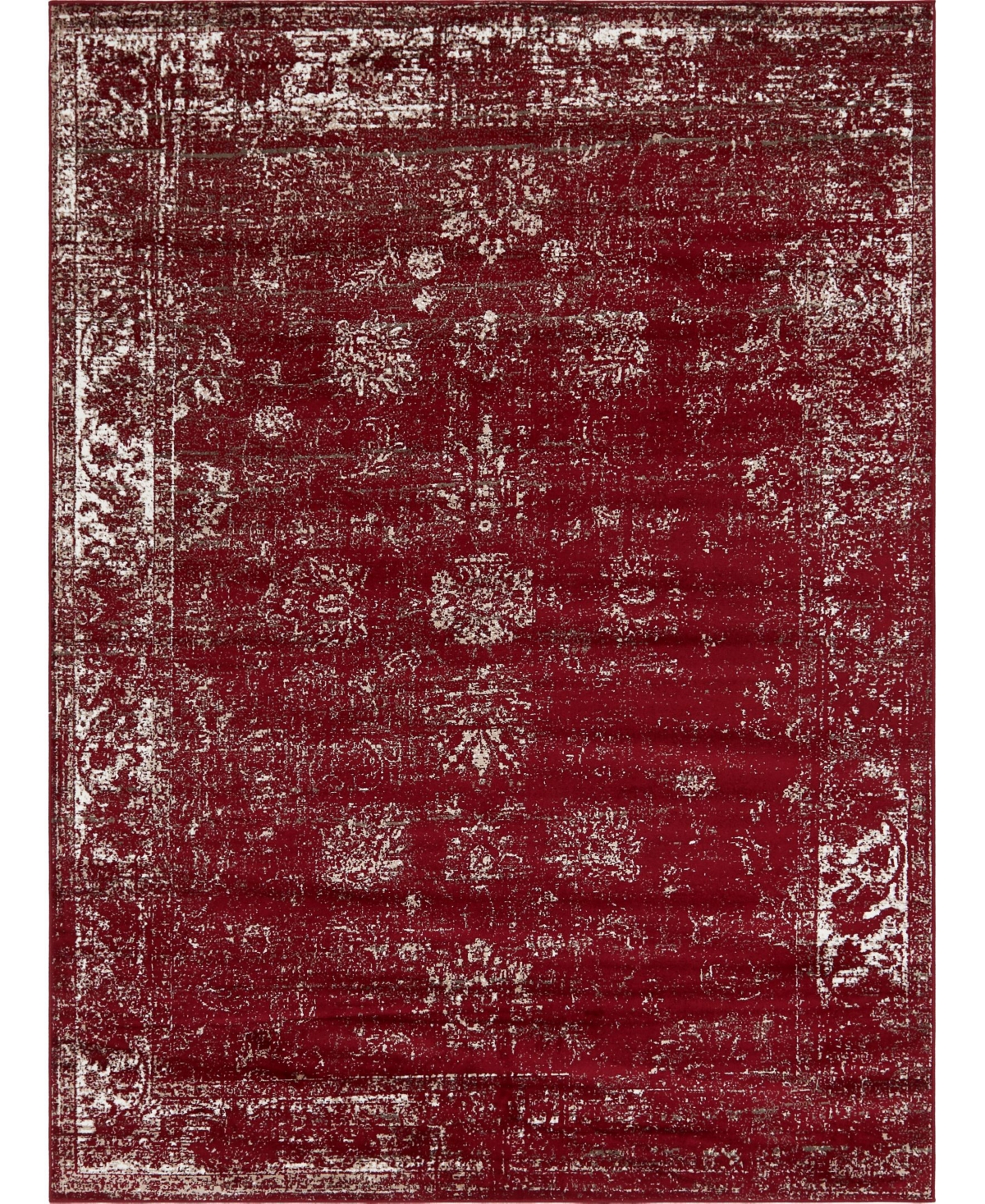 Bayshore Home Basha Bas1 Burgundy 8' x 11' Area Rug - Burgundy