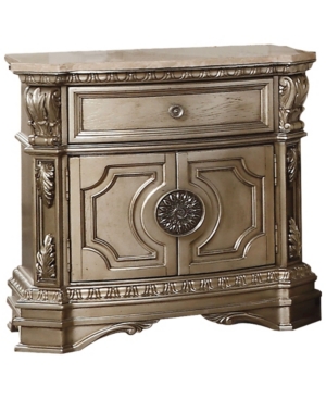 ACME FURNITURE NORTHVILLE NIGHTSTAND WITH MARBLE TOP