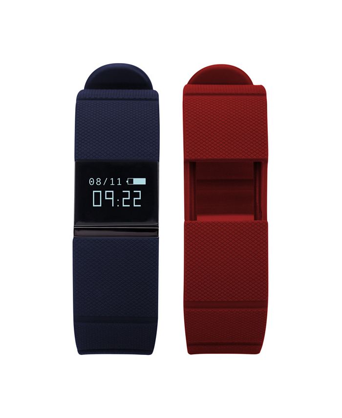iTouch iFitness Activity Tracker with Navy Strap and Bonus Red Strap