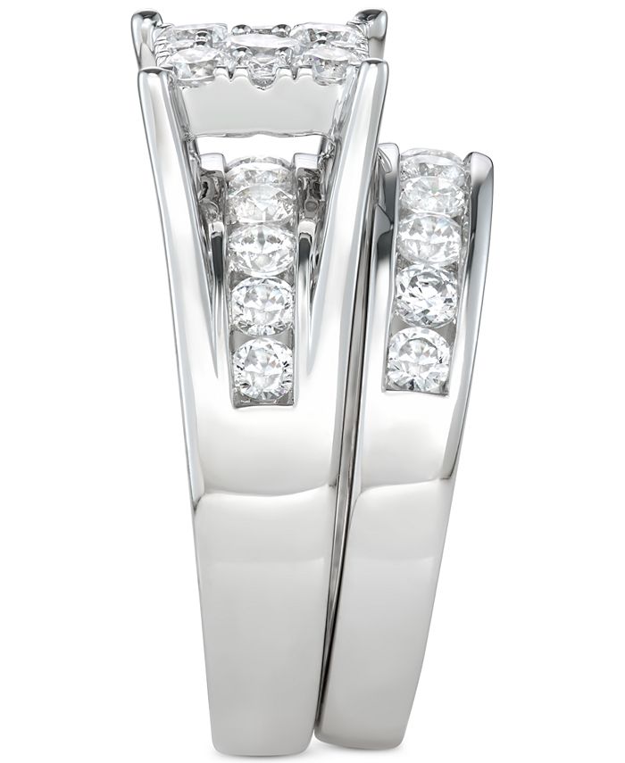 Macy's - Diamond Cluster Bridal Set (2 ct. t.w.) in 14k White Gold