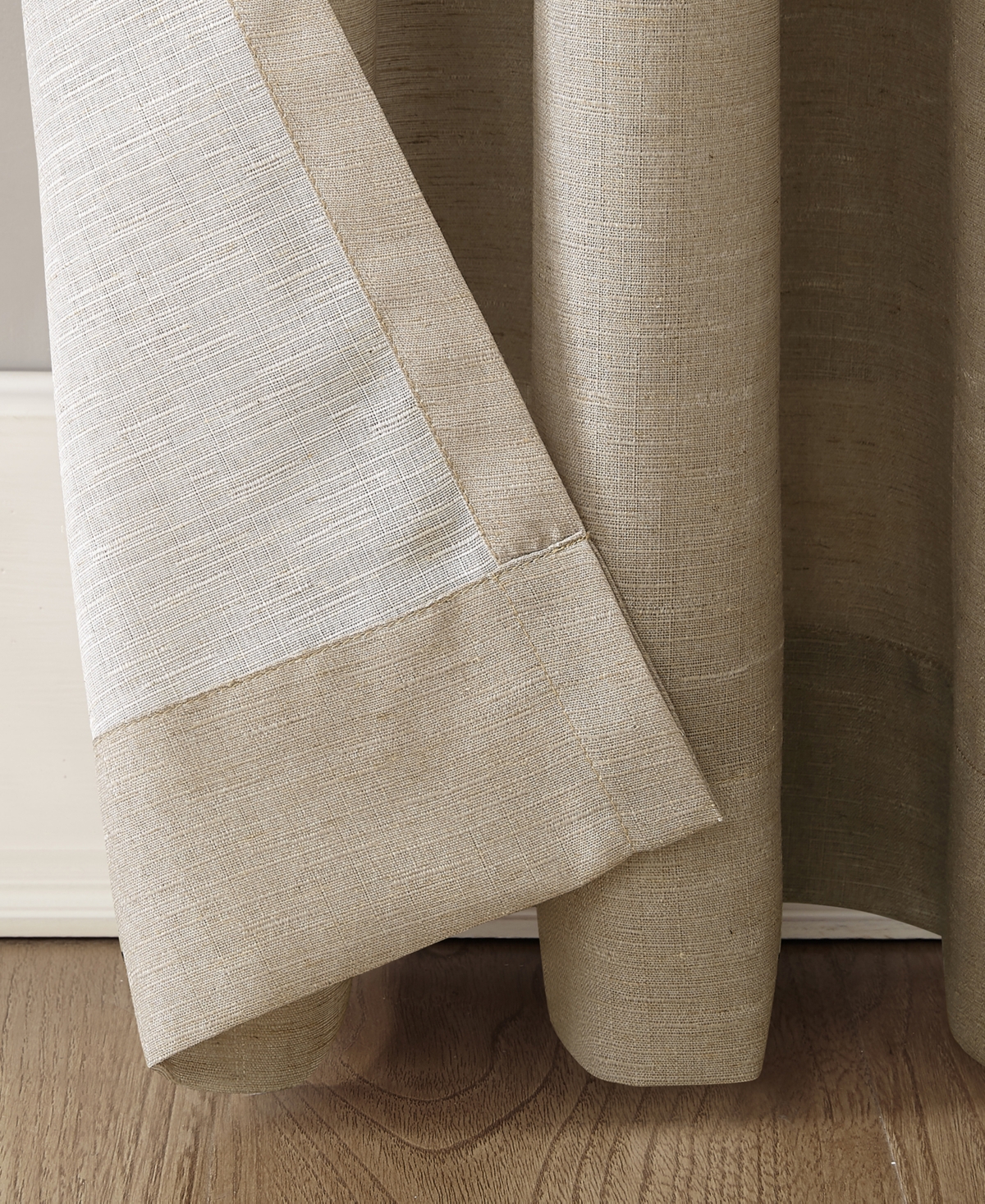 Amalfi Linen Blend Textured Semi-Sheer Rod Pocket Curtain Panel