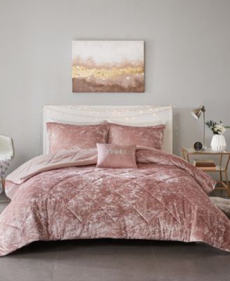 Photo 1 of TWIN XL Intelligent Design Felicia Velvet Comforter Set Collection- 3 PC SET - COMFORTER- SHAM AND DECORATIVE PILLOW