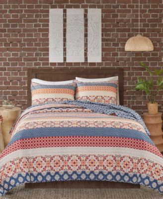 Madison Park - Vixen Full/Queen 3 Piece Reversible Printed Coverlet Set