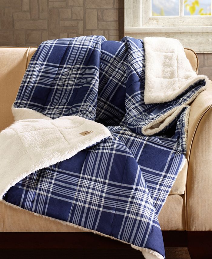 Woolrich Leeds 50" x 70" Softspun Down Alternative Oversized Throw Macy's