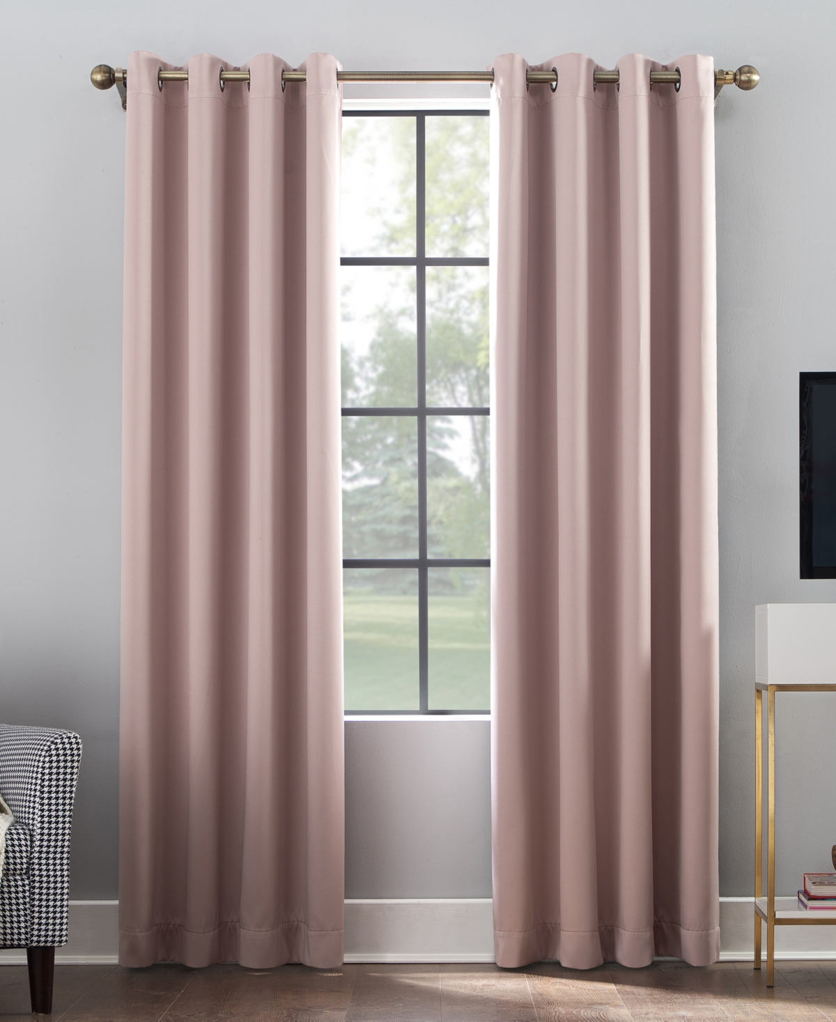 Oslo Theater Grade Extreme 100% Blackout Grommet Curtain Panel - Silver gray