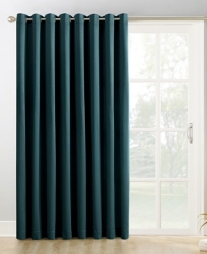 Sun Zero Preston 100" X 84" Grommet Top Blackout Patio Curtain Panel In Teal