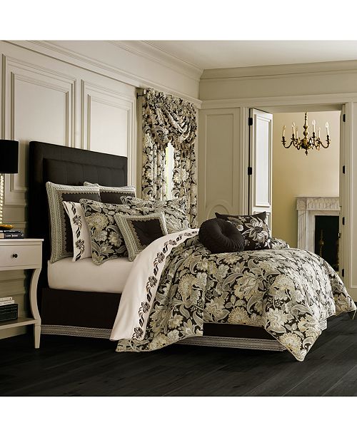 J Queen New York J Queen Midnight Mist Black King Comforter Set