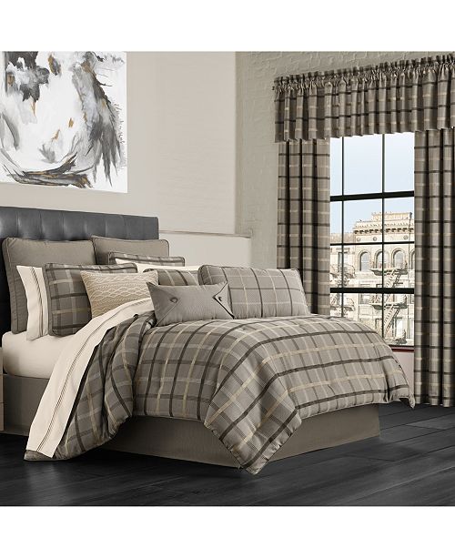 J Queen New York J Queen Sutton Charcoal Queen Comforter Set