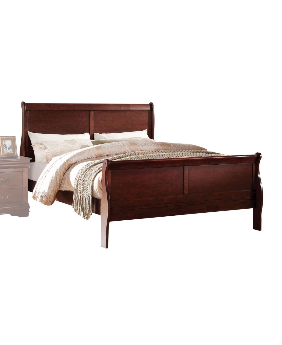 Acme Furniture Louis Philippe Queen Bed In Brown