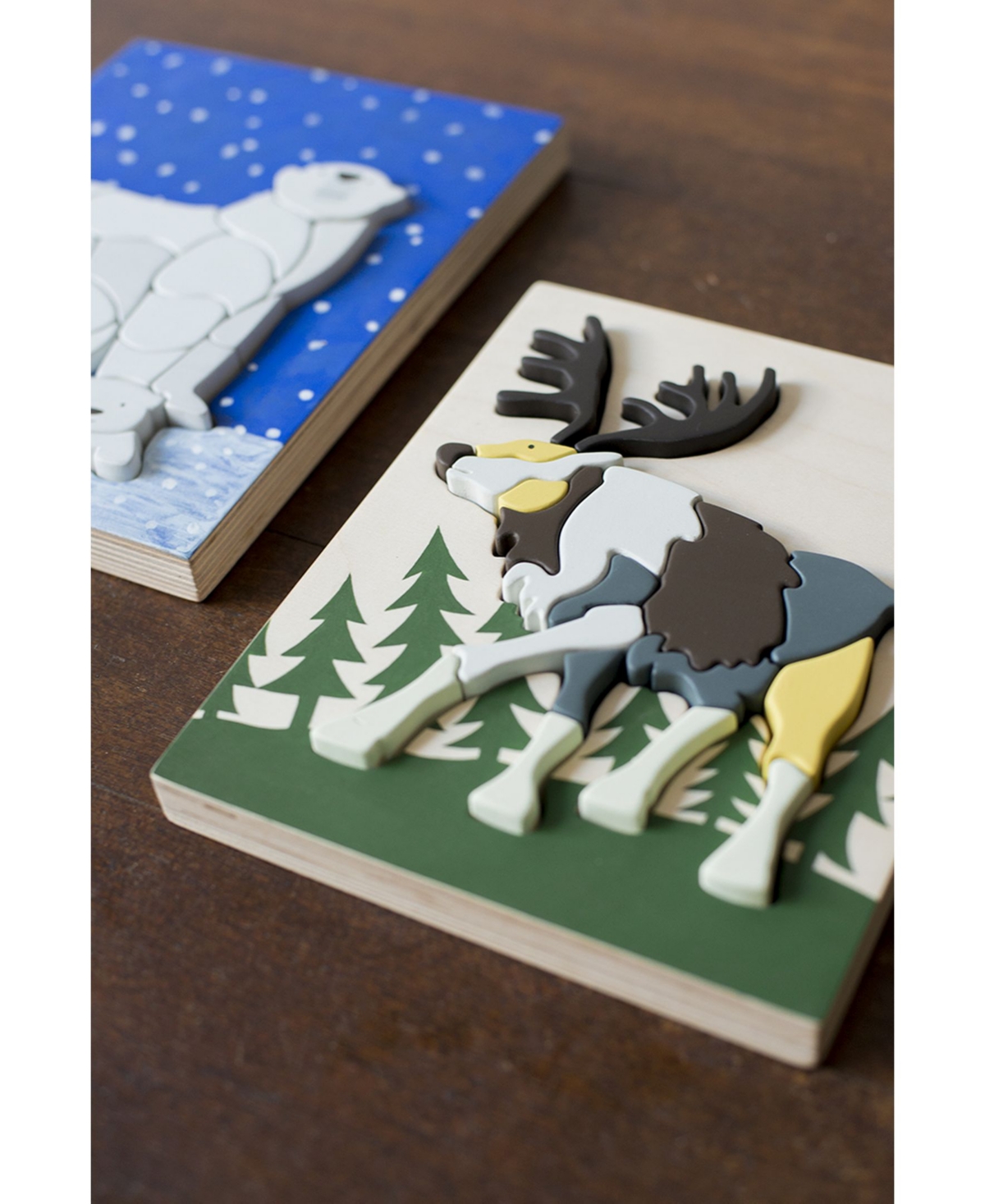 Shop Eguchi Toys Wooden Animal Puzzle In Brown