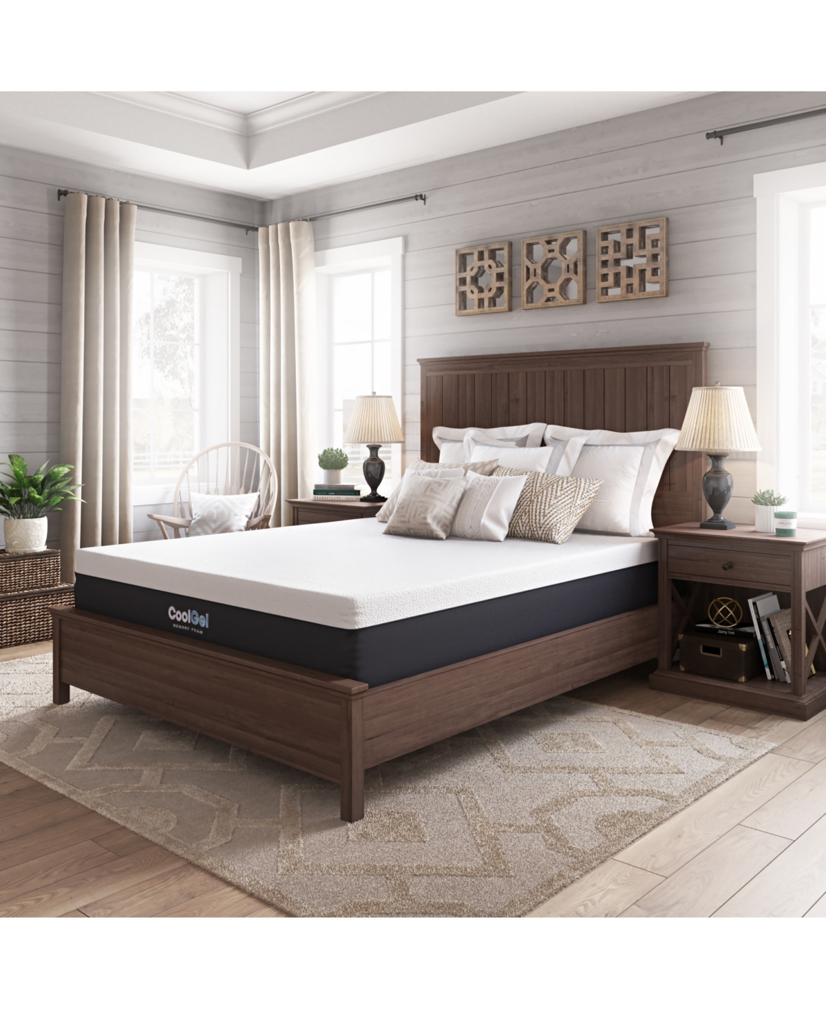 Sleep Trends Ladan 12" Cool Gel Memory Foam Plush Mattress- Queen, Mattress in a Box