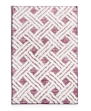 Closeout! Martha Stewart Collection High Low Lattice 20in x 30in Bath Rug, Created for Macy's Bedding