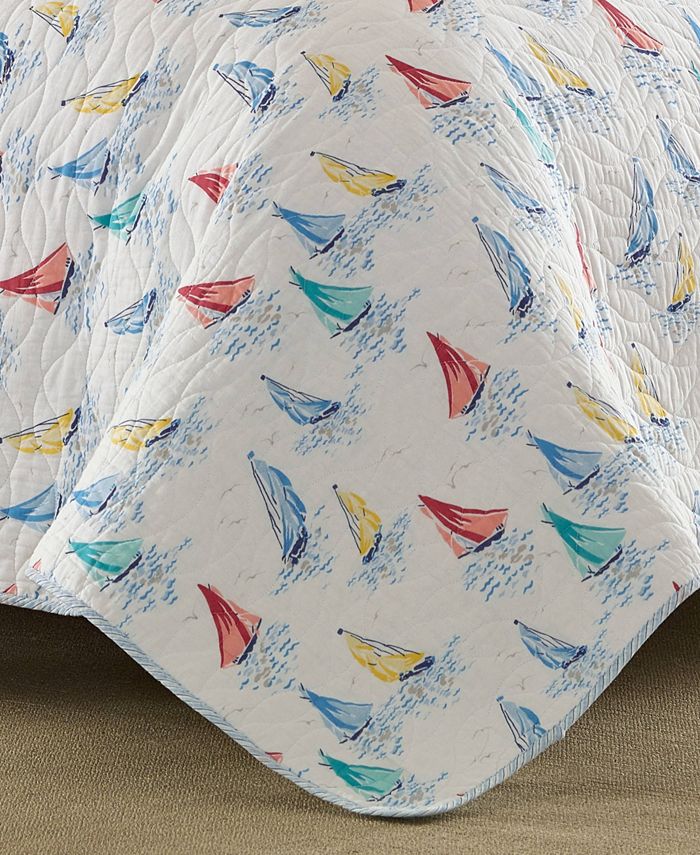 Laura Ashley Ahoy Bright Blue Quilt Set, King & Reviews Quilts & Bedspreads Bed & Bath Macy's