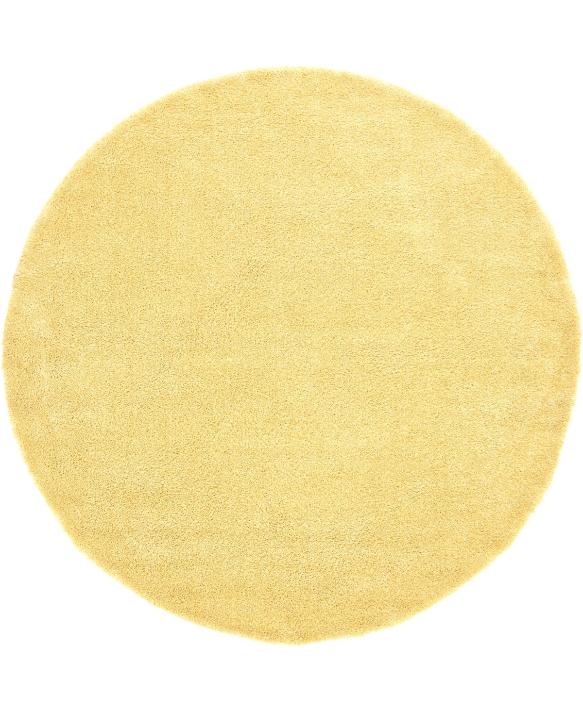 Bayshore Home Uno Uno1 8' x 8' Round Area Rug - Yellow