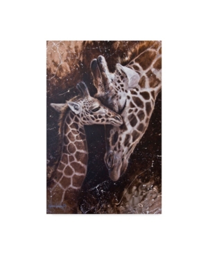 Trademark Global Michael Jackson 'baby Giraffes' Canvas Art In Multi