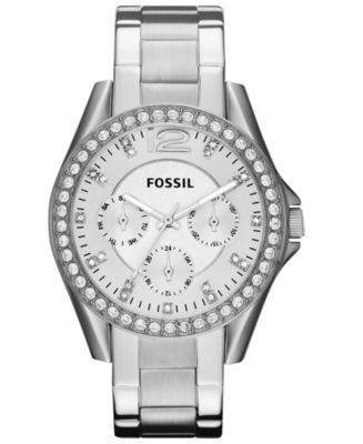 Fossil Silver Women\'s Crystal-Accent Stainless Steel Bracelet Watch Relic By Fossil Womens Crystal Accent Silver Tone Bracelet  main image 2