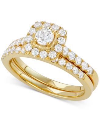 Macy's - Diamond Halo Bridal Set (1 ct. t.w.) in 14k Gold