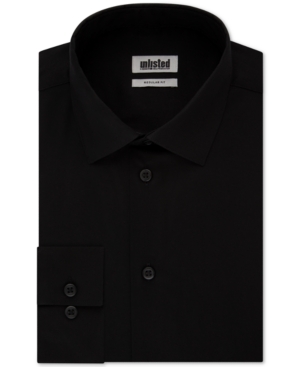 Size L Kenneth Cole Unlisted Men's Classic/Regular-Fit Solid Dress Shirt