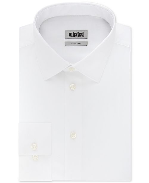 Kenneth Cole Men's Big and Tall Solid Dress Shirt Blue Size 3XL