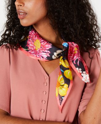 Echo - Joy Floral Silk Diamond Scarf