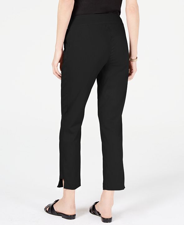 JM Collection Petite Tummy-Control Ankle Pants, Created for Macy's ...