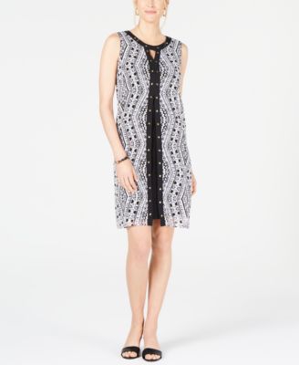 macy's black sheath dress