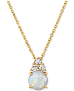 image of Opal (7/8 ct. t.w.) & Diamond (1/6 ct. t.w.) 16