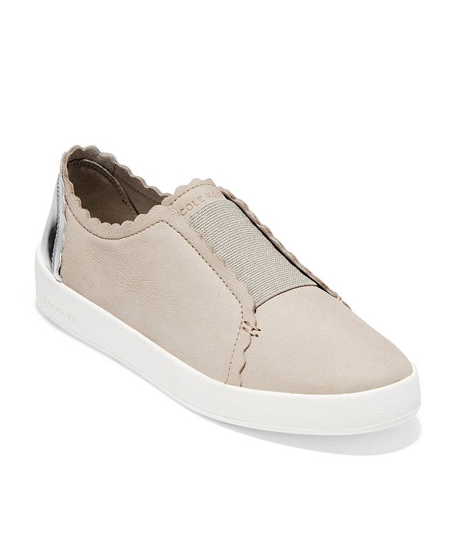 cole haan scalloped slip on sneaker