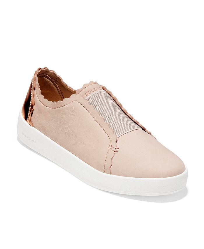 cole haan scalloped slip on sneaker