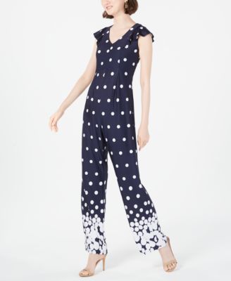 NY Collection - Petite Flutter-Sleeve Jumpsuit