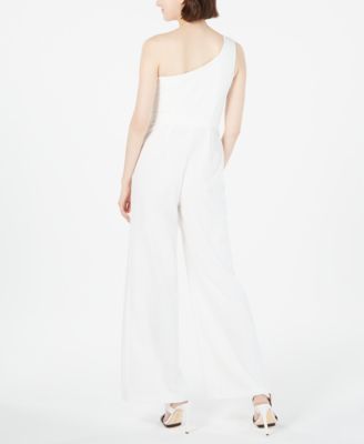 calvin klein one shoulder jumpsuit