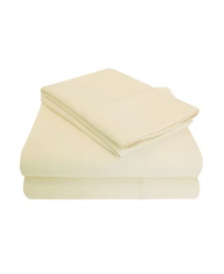 Superior 1200 Thread Count Cotton Blend Solid Sheet Set - Full - Macy's