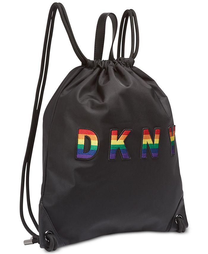 DKNY Pride Embossed Logo Drawstring Backpack, Created for Macy's ...