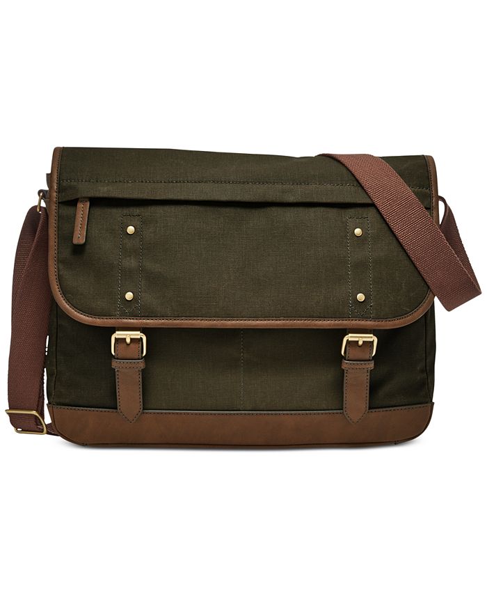 Fossil Men's Buckner Canvas Messenger Bag Macy's