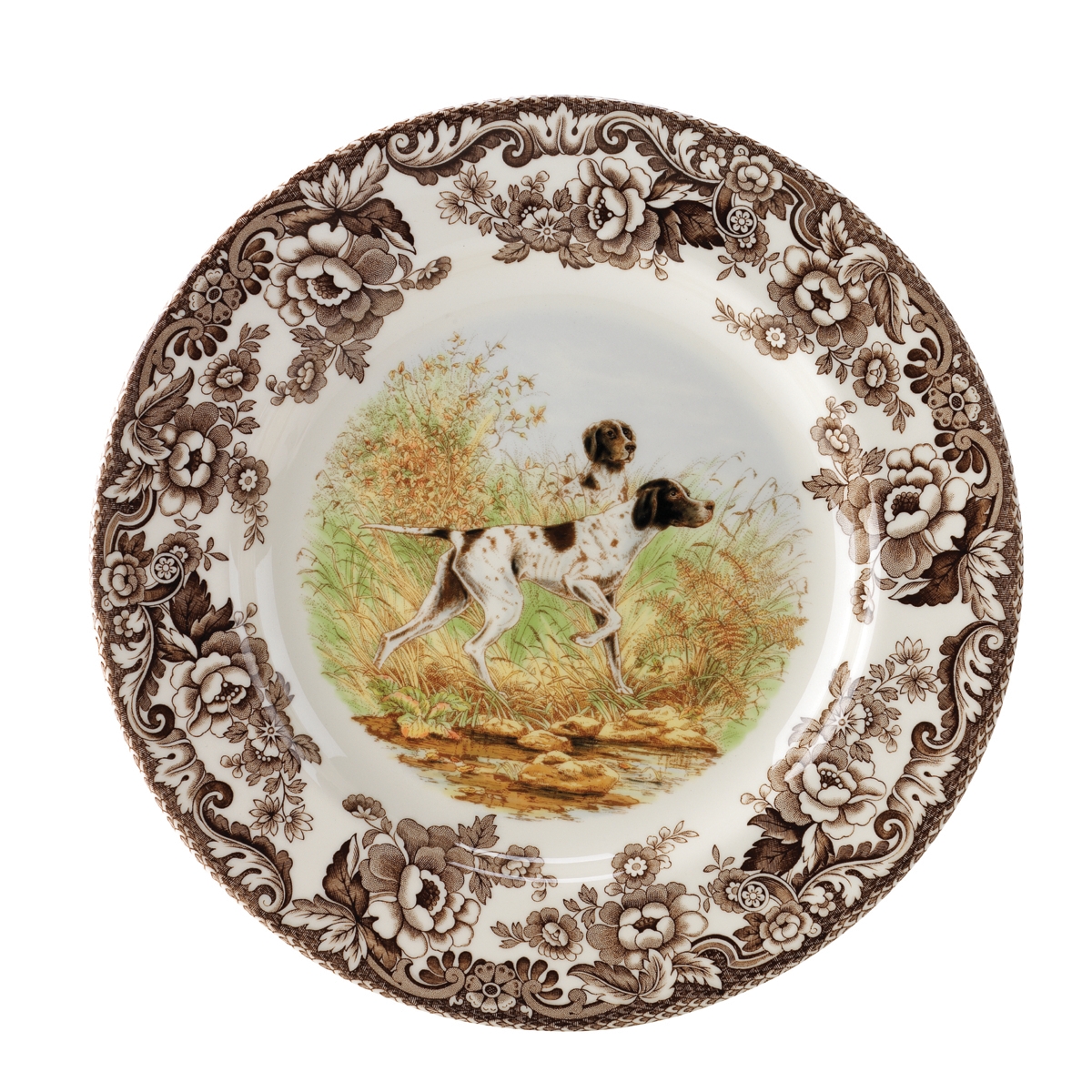 Woodland Pointer Dinner Plate - Brown