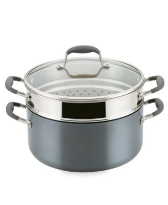 Advanced Home Hard-Anodized Nonstick 8.5 Qt. Wide Stockpot with Multi-Function Insert