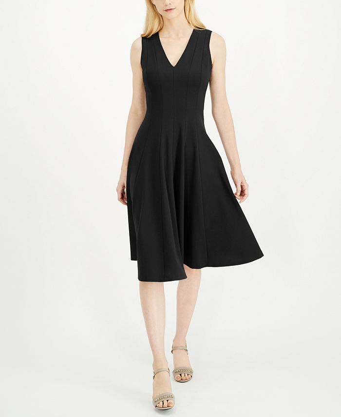 Calvin Klein Fit & Flare Midi Dress - Macy's