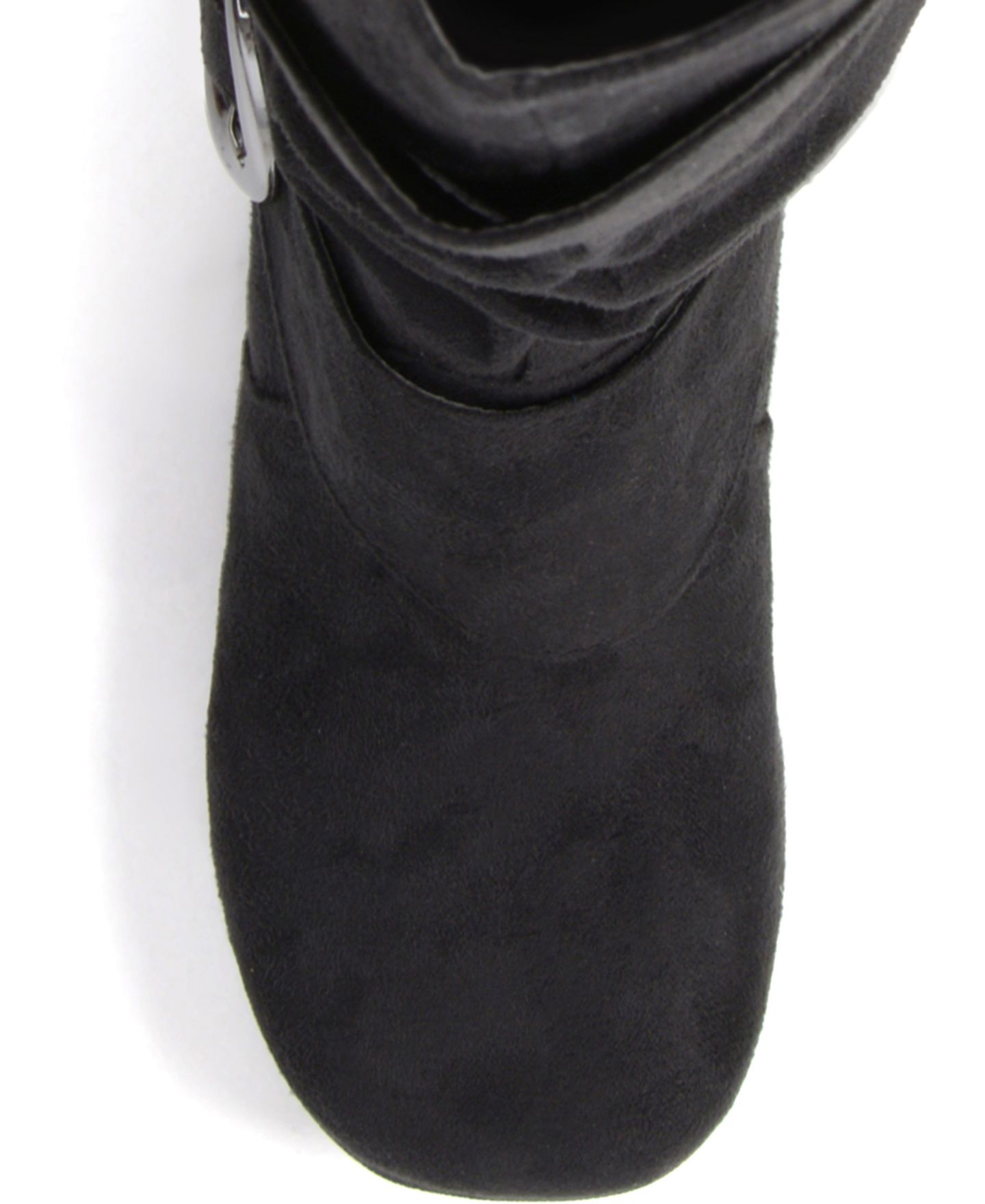 Женские ботинки Journee Collection Jester Slouchy Mid Shaft Boots, Regular, Wide Calf, & Extra Wide Calf, цвет: Чёрный — фото 3