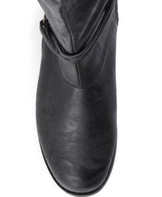 Women's Harley Extra Wide Calf Rouched Knee High Boots